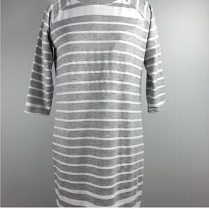 Tiana b grey and white striped tshirt dress